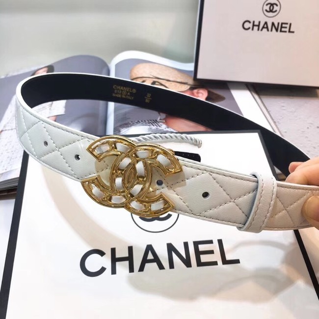 Chanel Calf Leather Belt Wide with 32mm 56607