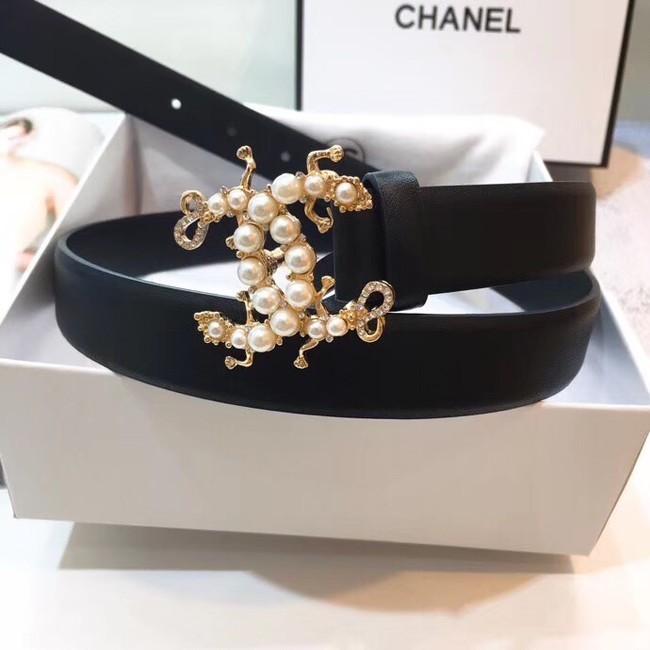 Chanel Calf Leather Belt Wide with 30mm 56597