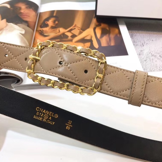 Chanel Calf Leather Belt Wide with 30mm 56599