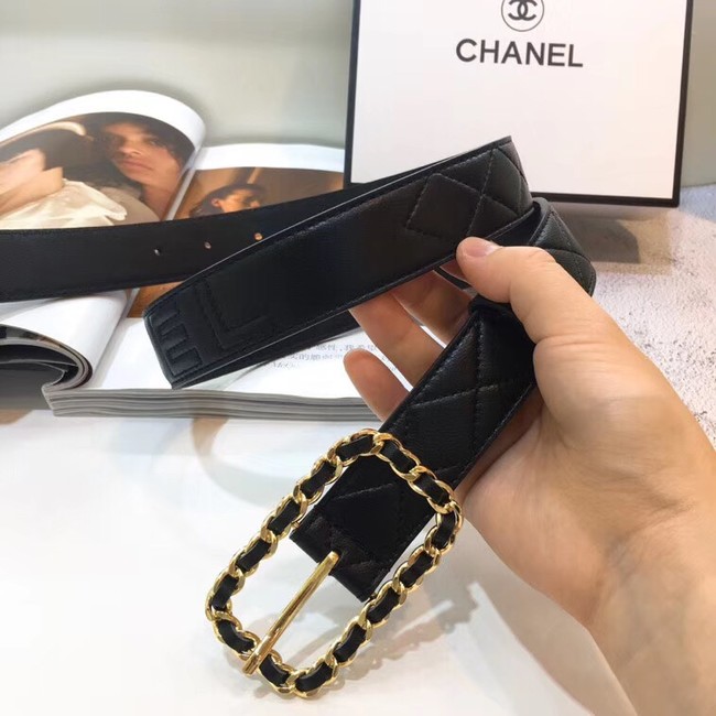 Chanel Calf Leather Belt Wide with 30mm 56600