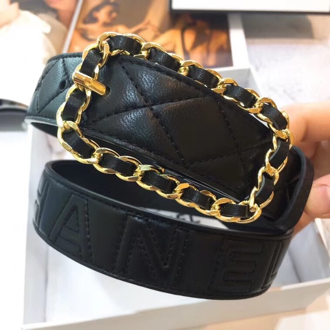 Chanel Calf Leather Belt Wide with 30mm 56600