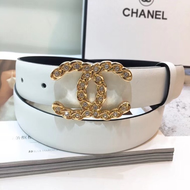 Chanel Calf Leather Belt Wide with 30mm 56601