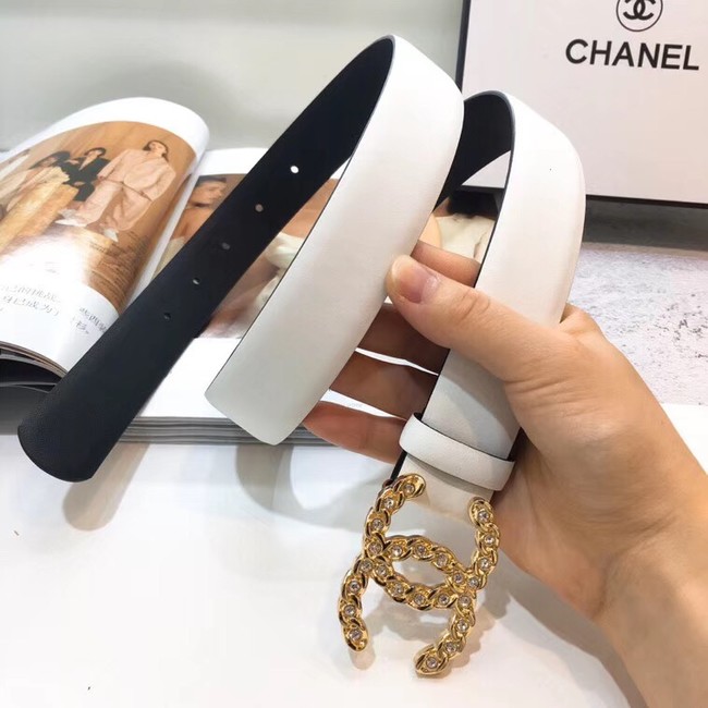 Chanel Calf Leather Belt Wide with 30mm 56601