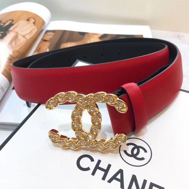 Chanel Calf Leather Belt Wide with 30mm 56602