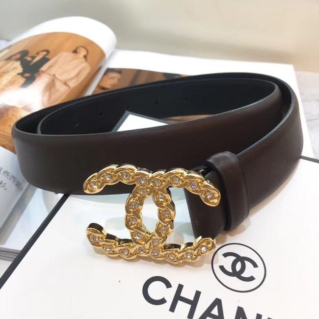 Chanel Calf Leather Belt Wide with 30mm 56603