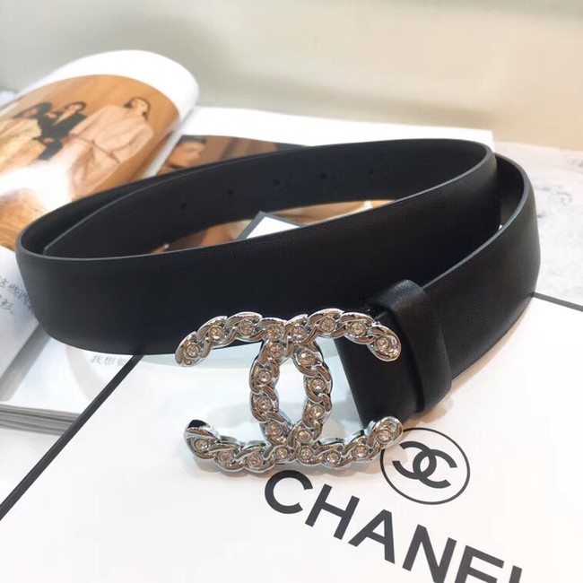 Chanel Calf Leather Belt Wide with 30mm 56604