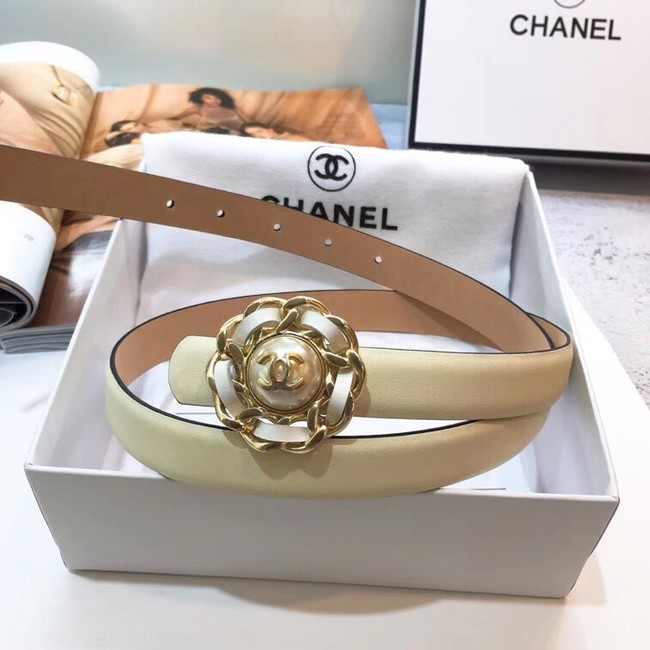 Chanel Calf Leather Belt Wide with 20mm 56612