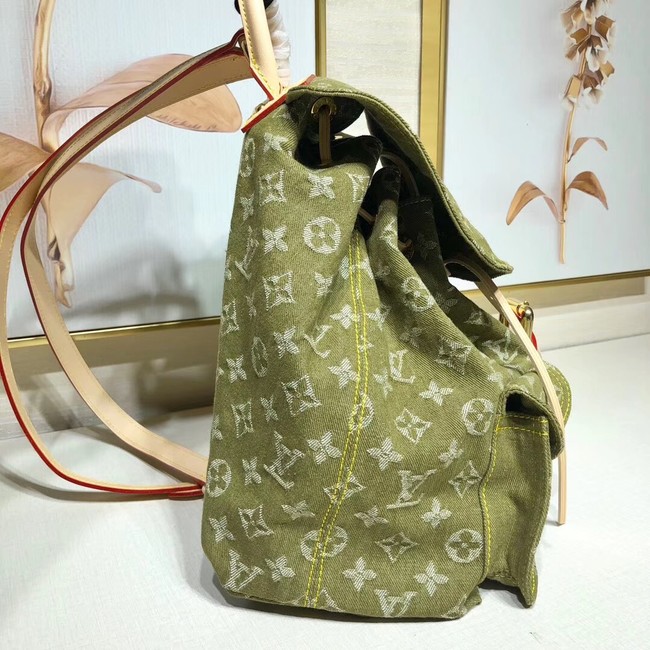 Louis Vuitton Denim Backpack M44460 green