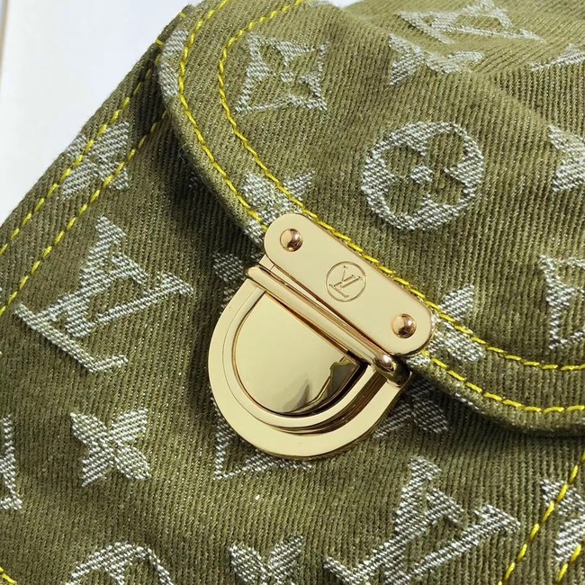 Louis Vuitton Denim Backpack M44460 green