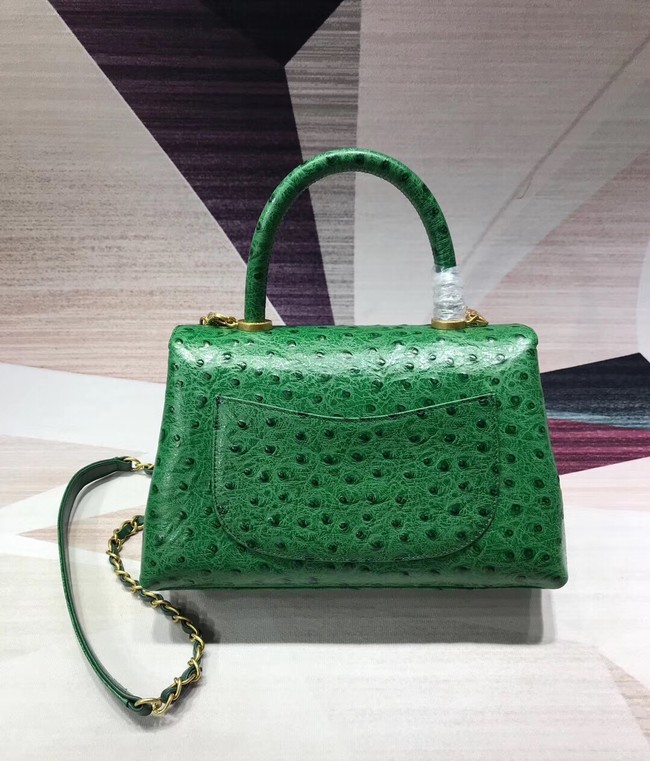 Chanel flap bag with top handle B93737 green