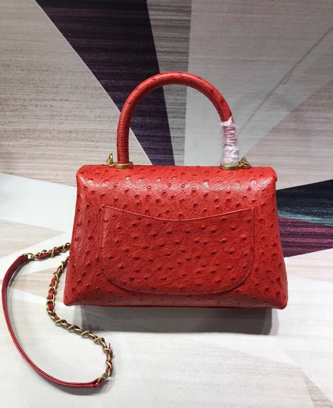 Chanel flap bag with top handle B93737 red