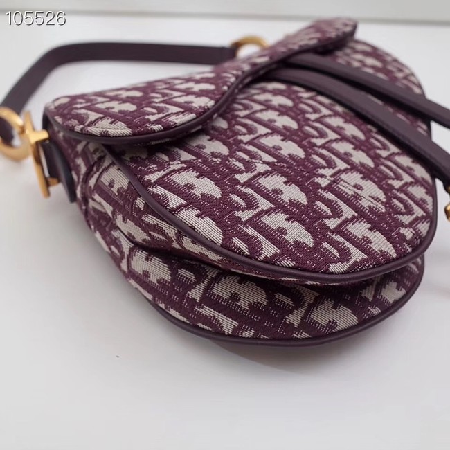 Dior SADDLE BAG CANVAS M0446 purplish 