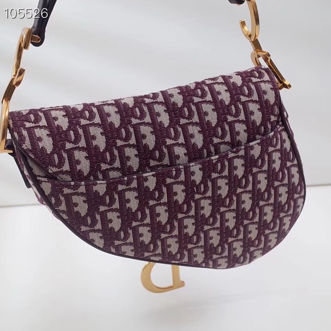 Dior SADDLE BAG CANVAS M0446 purplish 