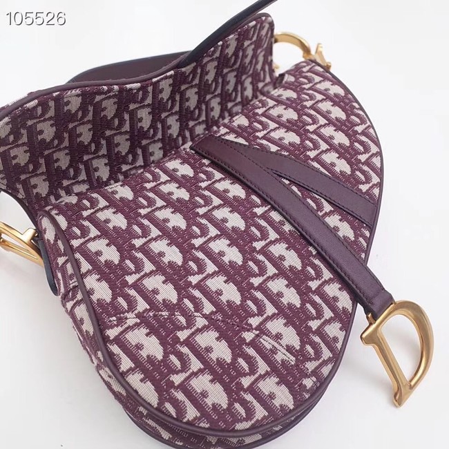Dior SADDLE BAG CANVAS M0446 purplish 