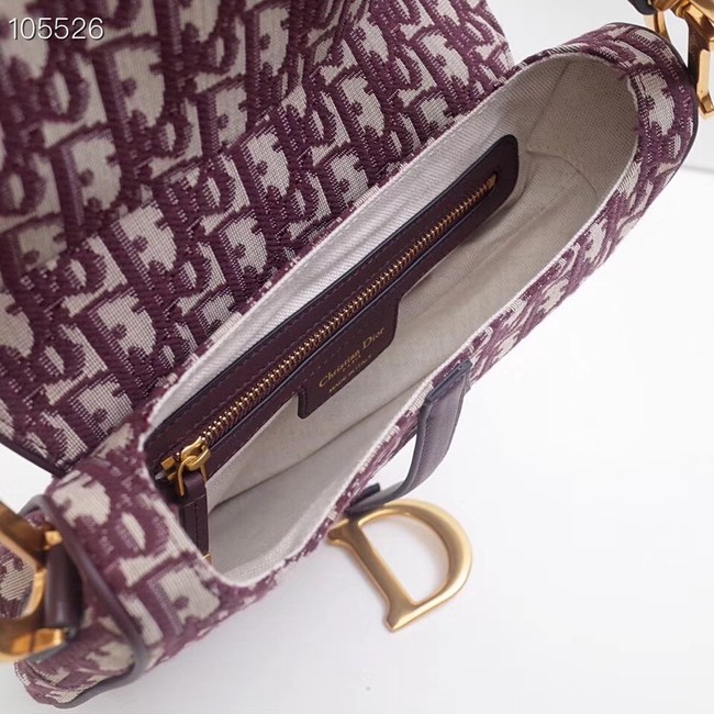 Dior SADDLE BAG CANVAS M0446 purplish 