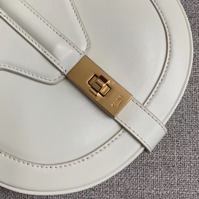 CELINE SMALL BESACE 16 BAG IN SATINATED CALFSKIN CROSS BODY 188013 WHITE