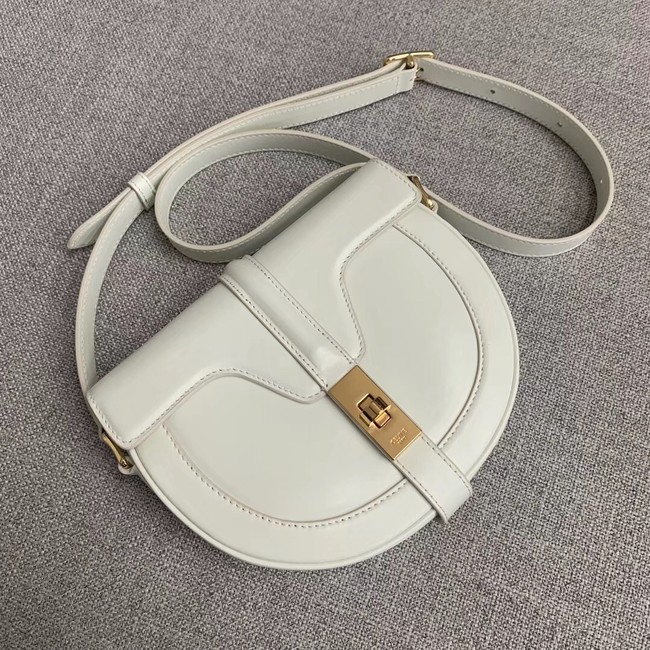 CELINE SMALL BESACE 16 BAG IN SATINATED CALFSKIN CROSS BODY 188013 WHITE