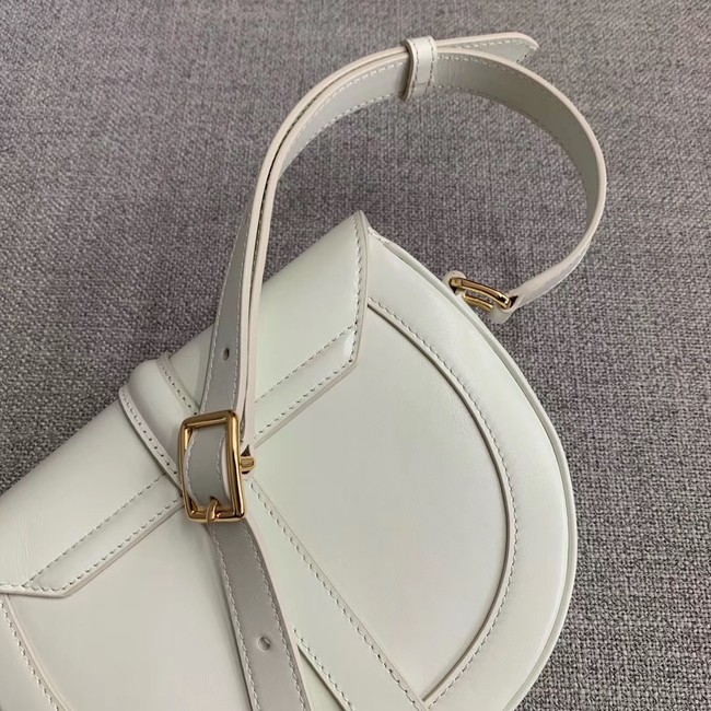 CELINE SMALL BESACE 16 BAG IN SATINATED CALFSKIN CROSS BODY 188013 WHITE