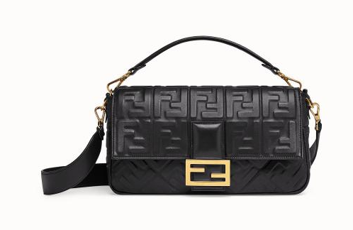 FENDI BAGUETTE large Shoulder Bag 8BR771A black