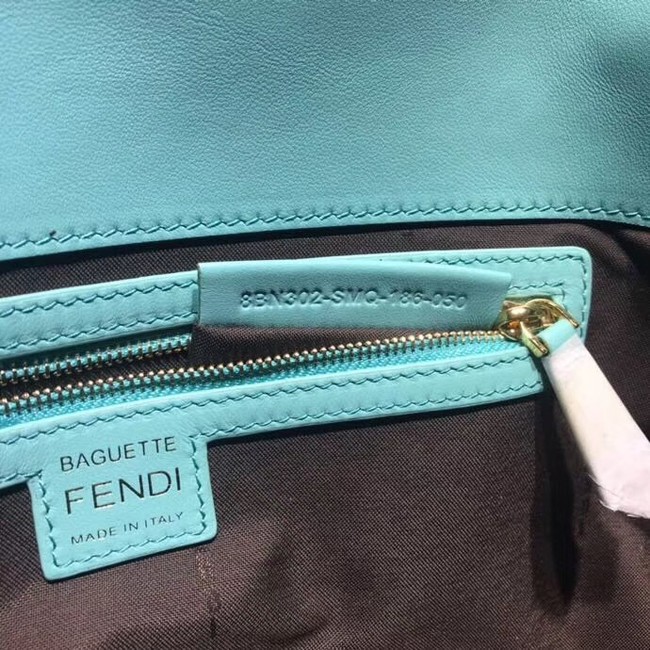 FENDI BAGUETTE large Shoulder Bag 8BR771A light blue