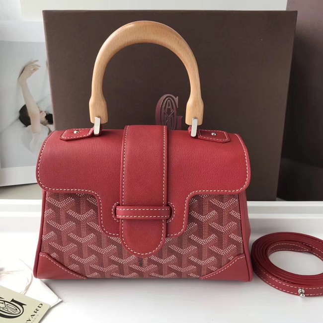 Goyard Calfskin Leather Mini Tote Bag 9955 Red