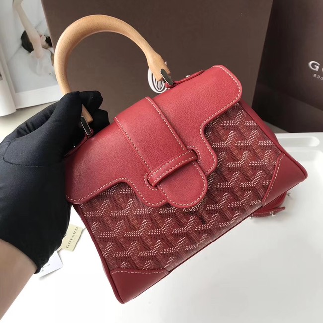 Goyard Calfskin Leather Mini Tote Bag 9955 Red
