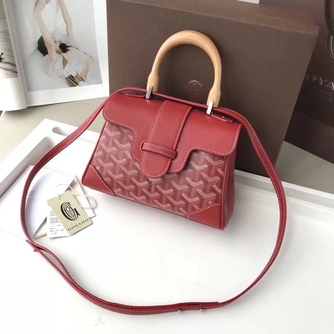 Goyard Calfskin Leather Mini Tote Bag 9955 Red