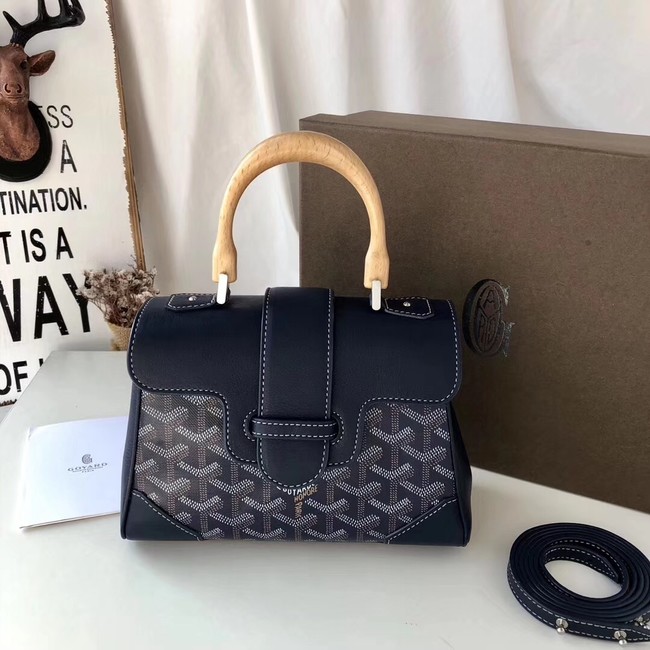 Goyard Calfskin Leather Mini Tote Bag 9955 dark blue