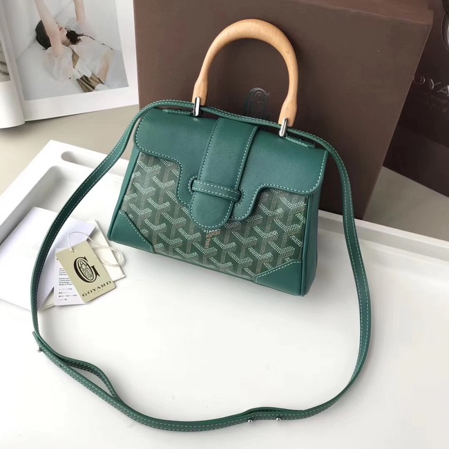 Goyard Calfskin Leather Mini Tote Bag 9955 green