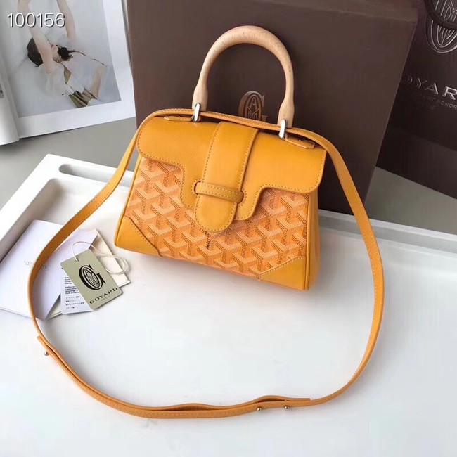 Goyard Calfskin Leather Mini Tote Bag 9955 yellow