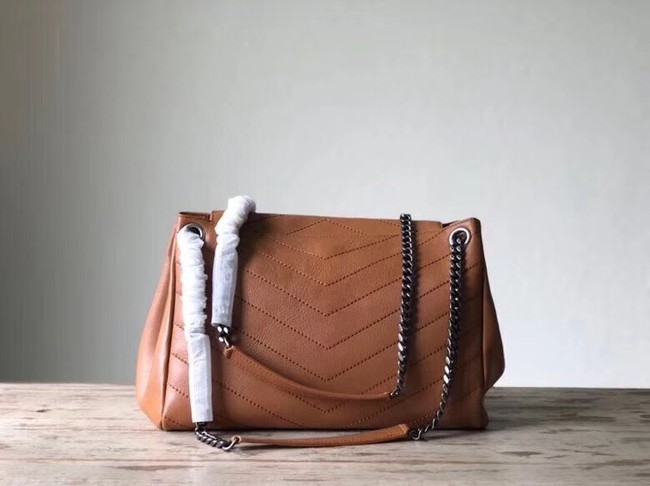 SAINT LAURENT Medium Nolita leather shoulder bag 61877 Camel
