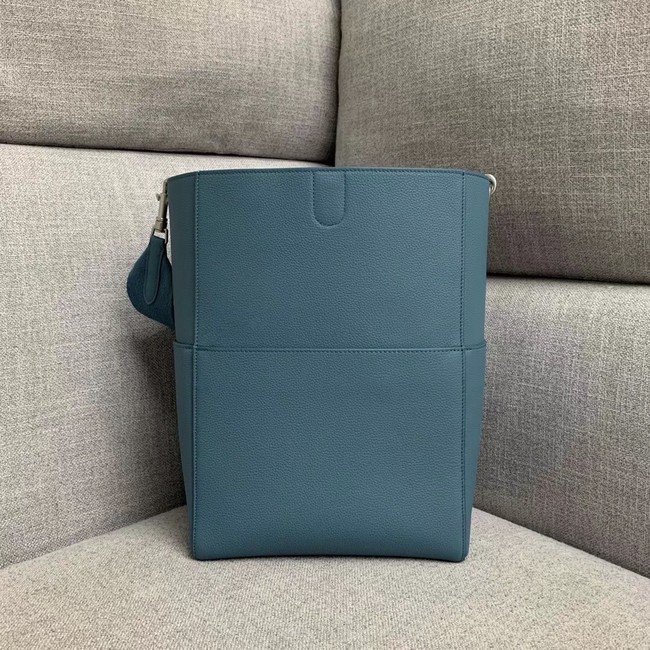 CELINE SANGLE BUCKET BAG IN SOFT GRAINED CALFSKIN 189593 BLUE