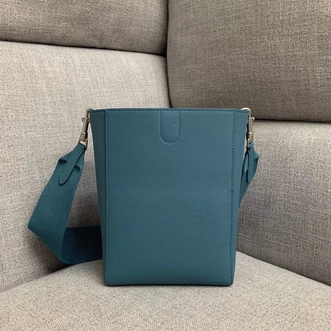 CELINE SANGLE SMALL BUCKET BAG IN SOFT GRAINED CALFSKIN 189303 BLUE