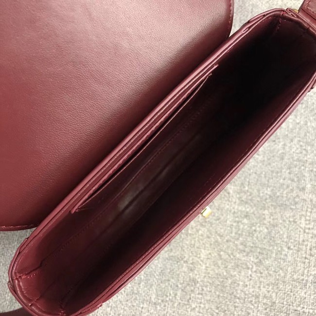 CELINE SMALL BESACE 16 BAG IN SATINATED CALFSKIN CROSS BODY 188013 BURGUNDY