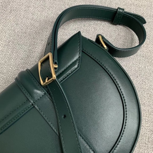 CELINE SMALL BESACE 16 BAG IN SATINATED CALFSKIN CROSS BODY 188013 GREEN