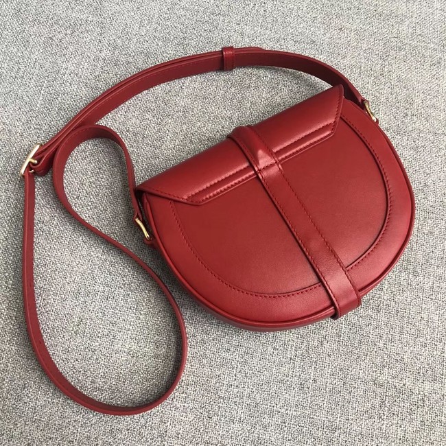 CELINE SMALL BESACE 16 BAG IN SATINATED CALFSKIN CROSS BODY 188013 RED