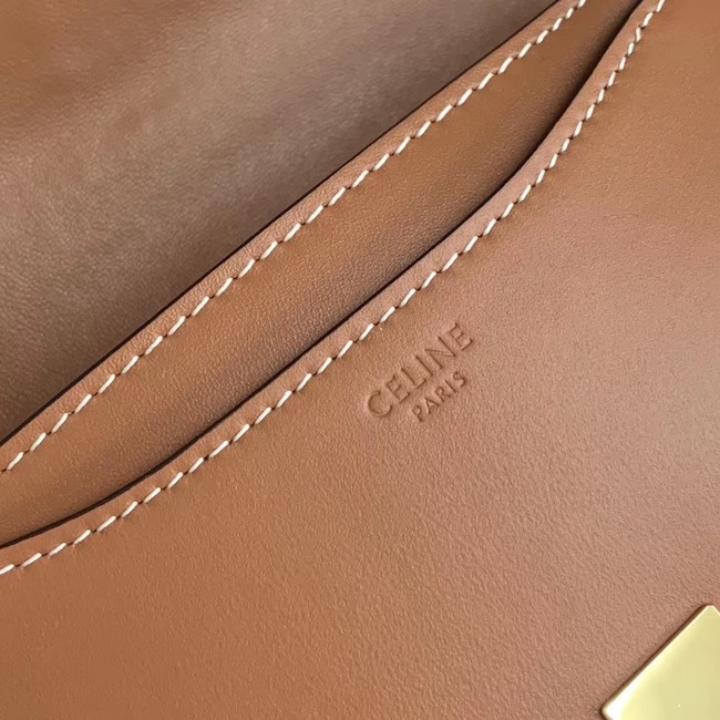 CELINE SMALL BESACE 16 BAG IN SATINATED CALFSKIN CROSS BODY 188013 TAN