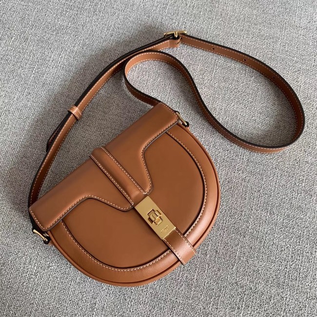 CELINE SMALL BESACE 16 BAG IN SATINATED CALFSKIN CROSS BODY 188013 TAN