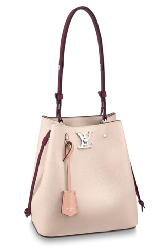 Louis vuitton original LOCKME BUCKET M53584 Rose Soie Quartz Calla