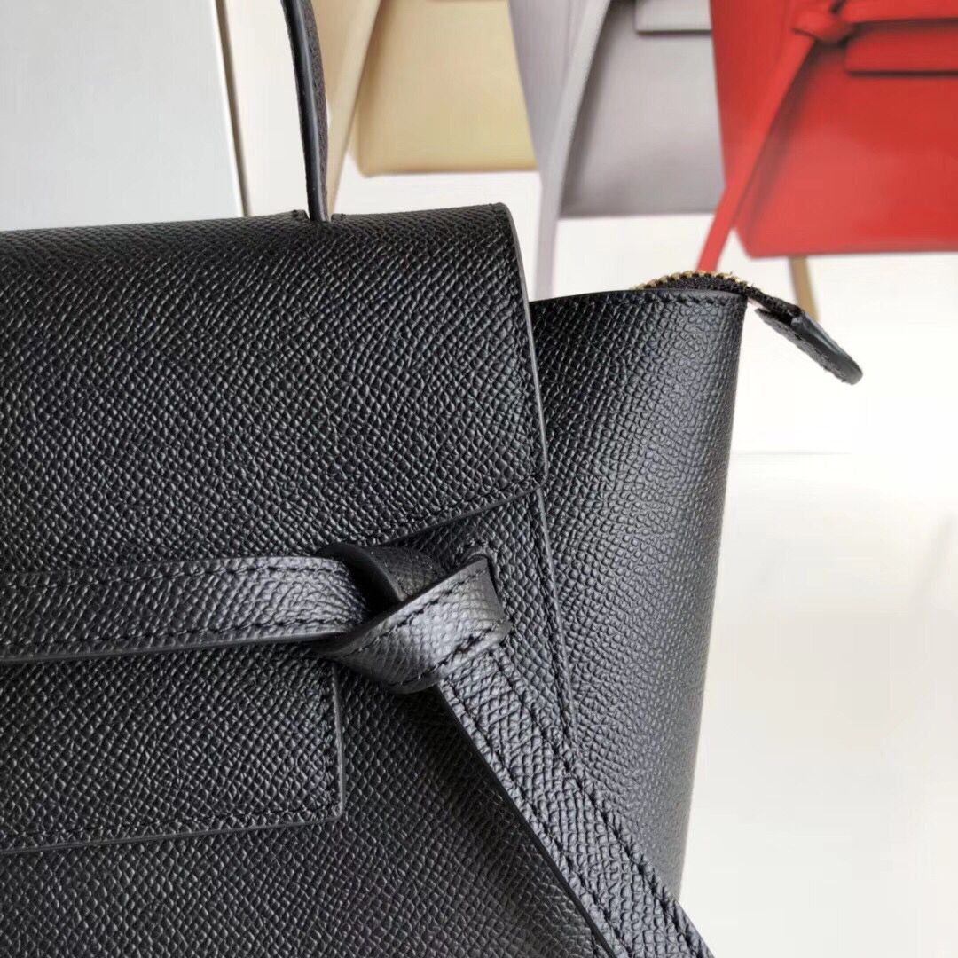 Celine NANO BELT BAG IN GRAINED CALFSKIN 99970 Black