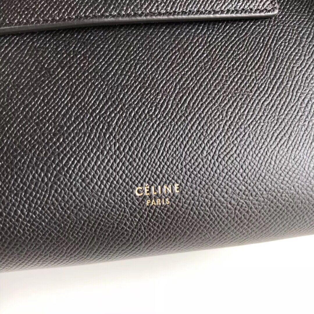 Celine NANO BELT BAG IN GRAINED CALFSKIN 99970 Black