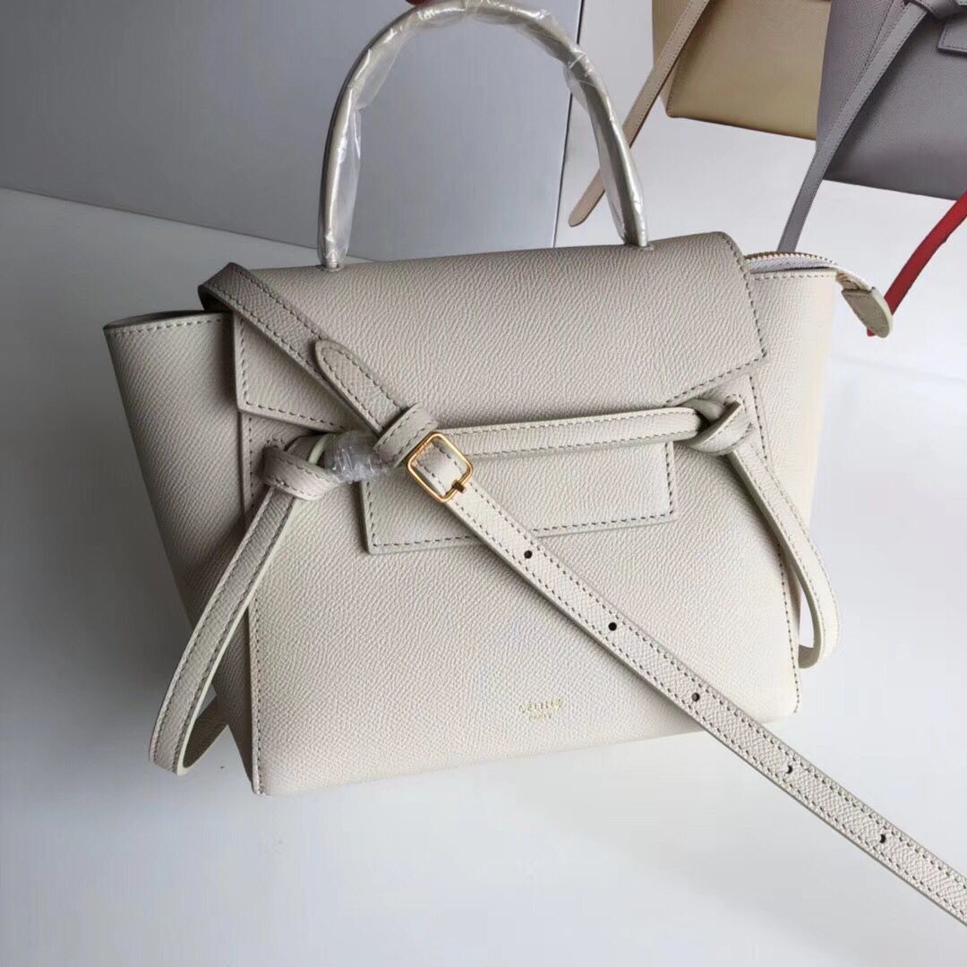 Celine NANO BELT BAG IN GRAINED CALFSKIN 99970 Offwhite