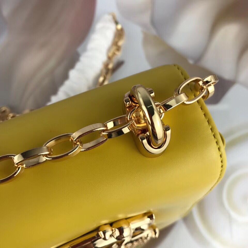 Dolce & Gabbana Original Leather Shoulder Bag BB6315 Yellow