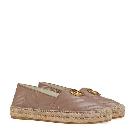 Gucci Leather espadrille with Double G GG1506LRF Dusty pink