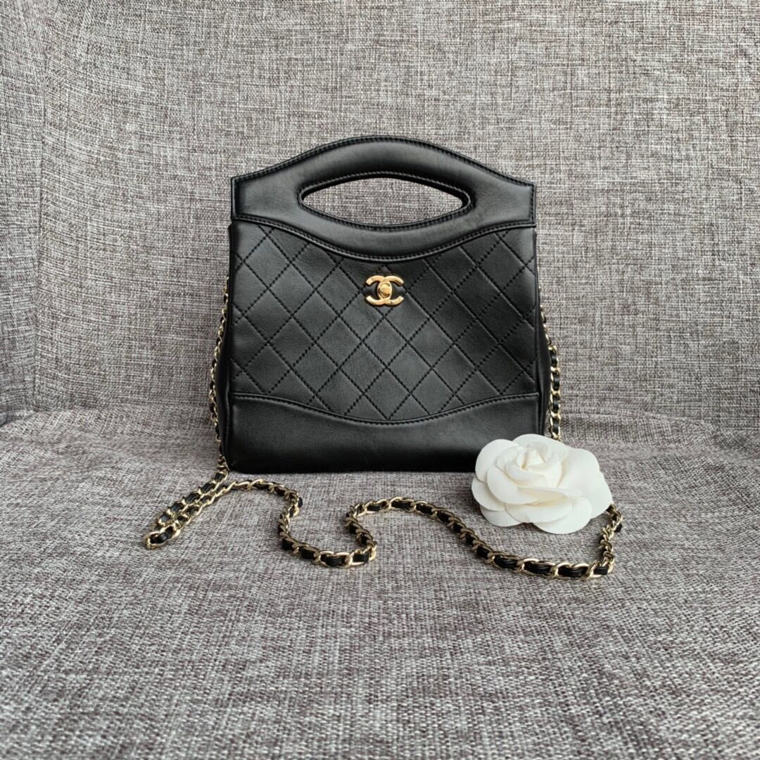 CHANEL Shopping Bag Mini Tote B57979 Black