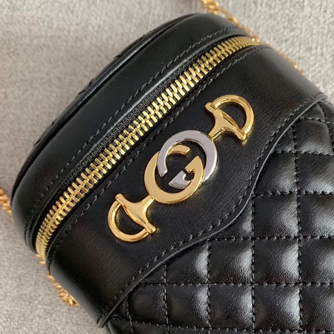 Gucci Quilted leather belt bag 572298 black