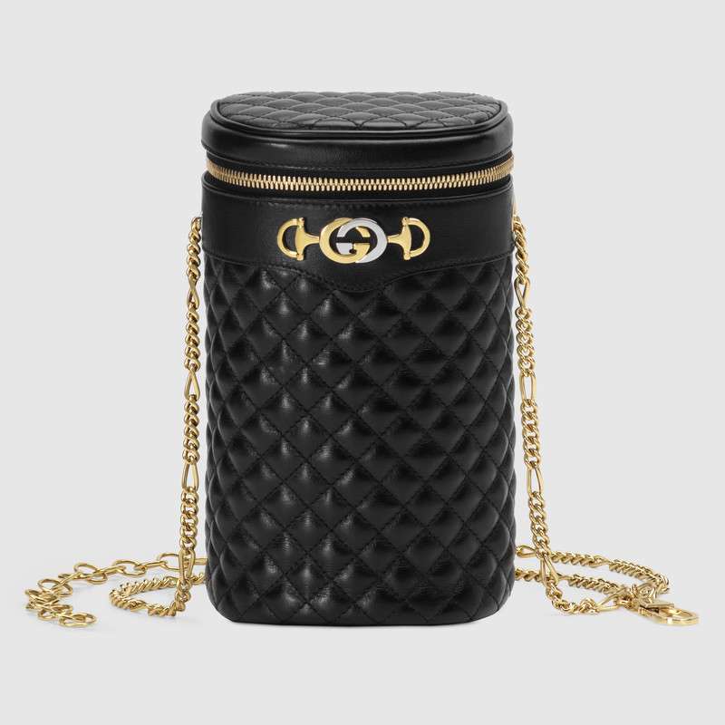 Gucci Quilted leather belt bag 572298 black