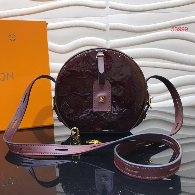 Louis vuitton original Monogam vernis BOITE CHAPEAU SOUPLE M53999 purplish