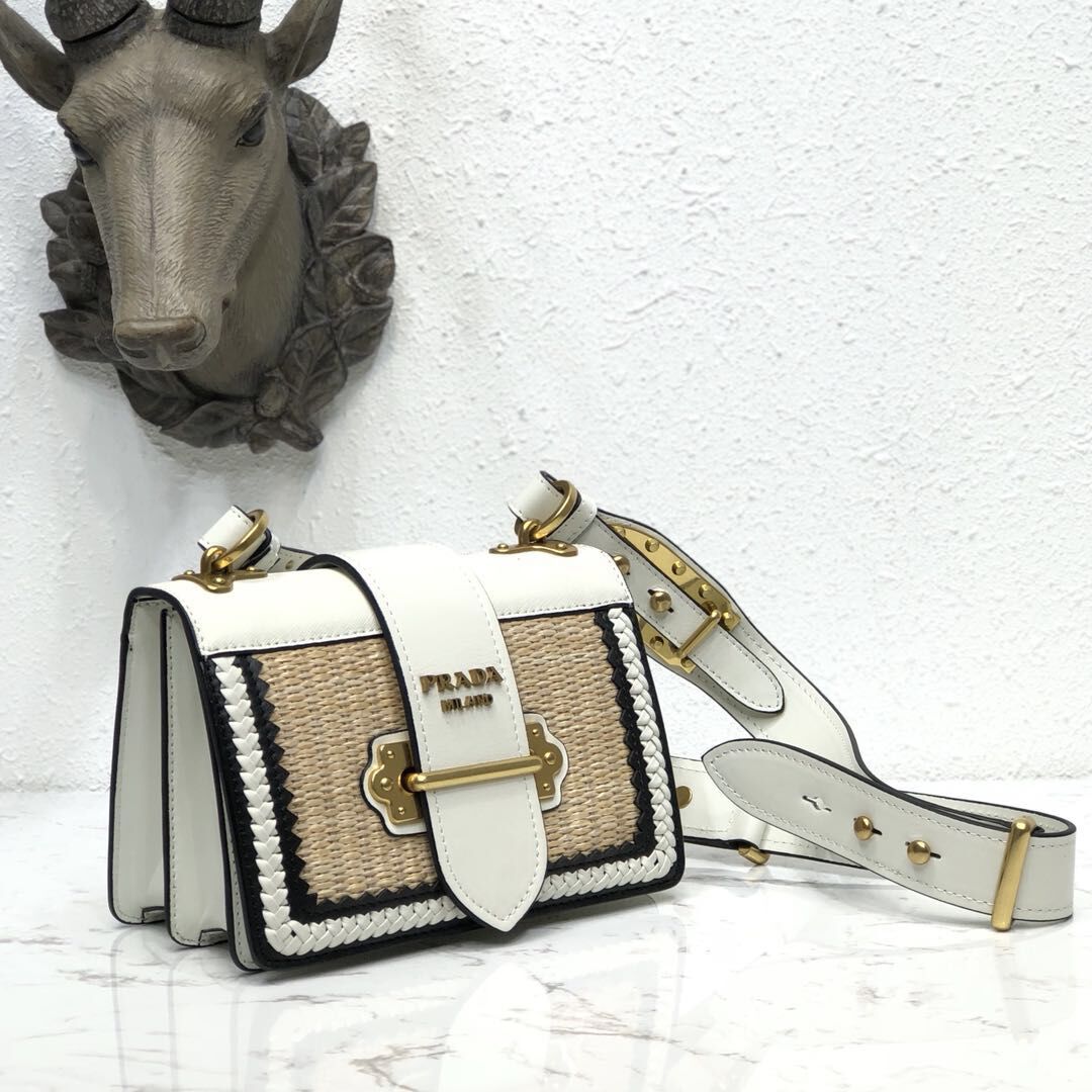 Prada Top Qualiyt Bag 1BA215 White