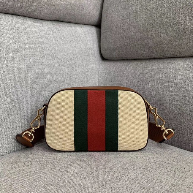 Gucci Vintage canvas shoulder bag 575073 Camel